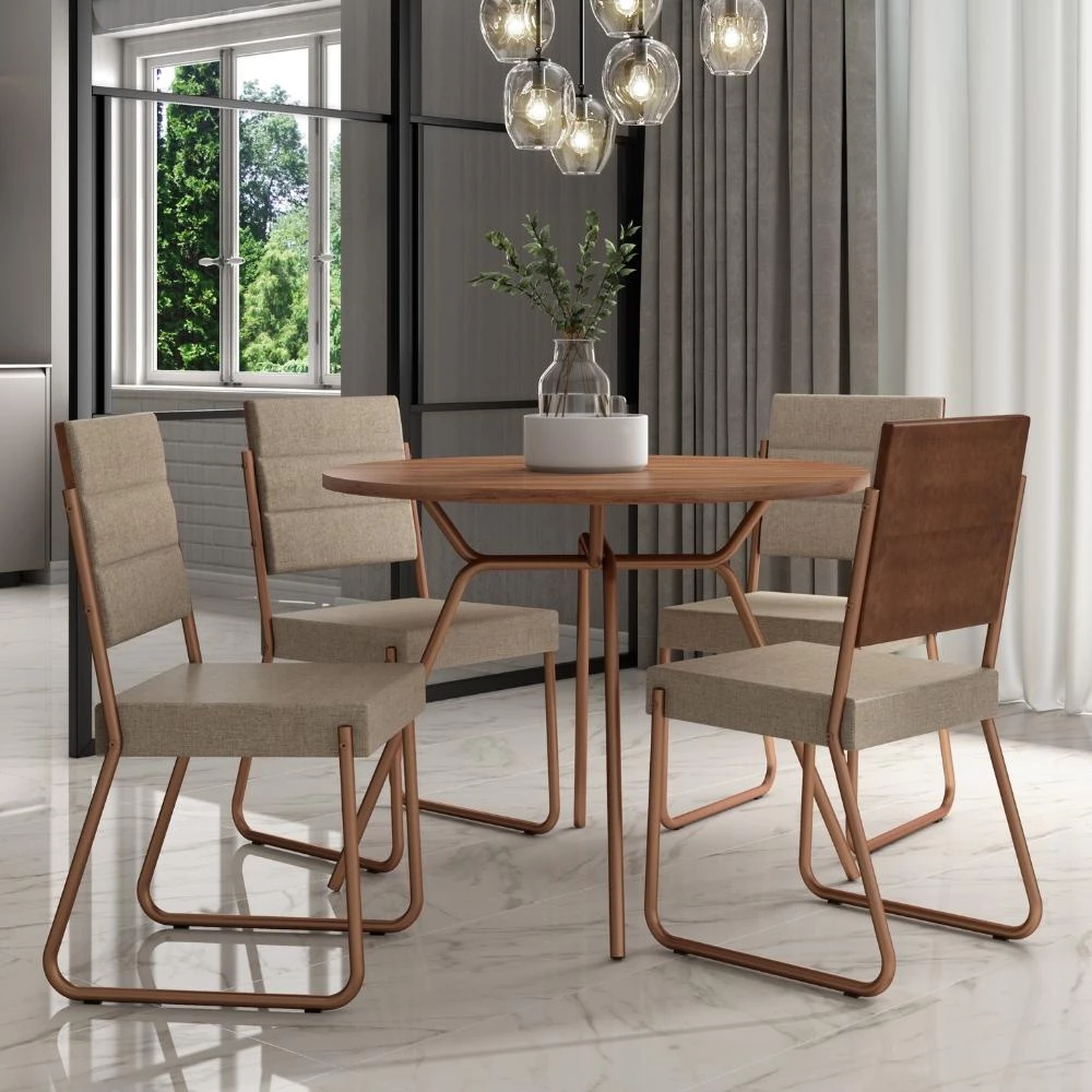 Conjunto Sala de Jantar San Francisco Carraro Elegância e Conforto para o Seu Lar