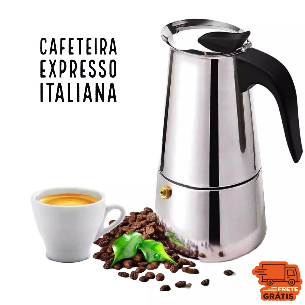 Cafeteira Italiana em Inox – Perfeita para Amantes de Café