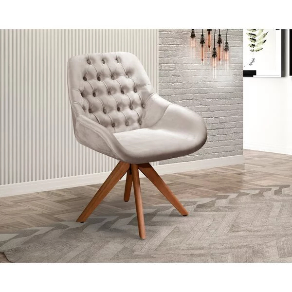 Poltrona Decorativa Giratória – Sofisticação e Conforto em Um Só Produto