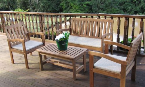 Conjunto para Jardim em Madeira Maciça Robusto Estilo e Conforto ao Ar Livre