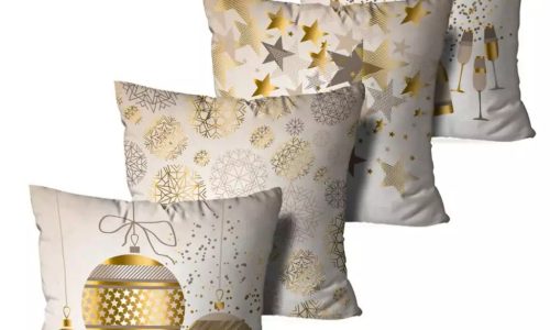 Kit 4 Capas para Almofadas de Natal – Espírito Natalino Moderno