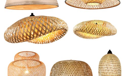 Lustre Luminária Pendente de Teto Natural Rústico Bambu Artesanal Elegância e Sustentabilidade em Diversos Modelos